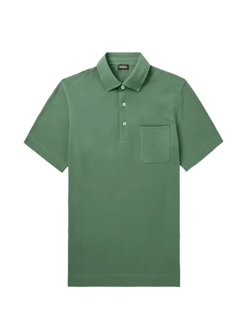 Zegna short-sleeve chest-pocket polo shirt