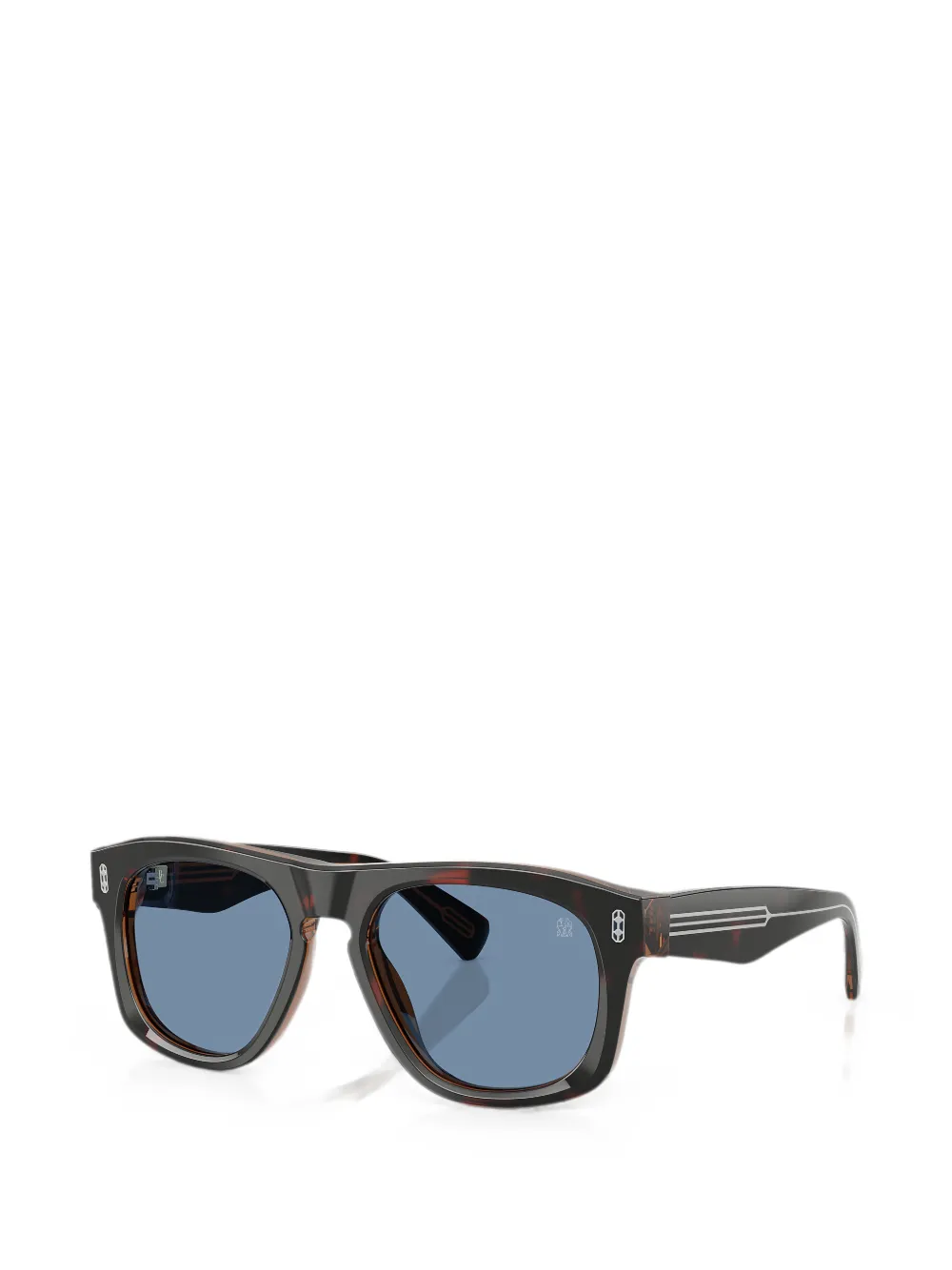 Brunello Cucinelli Zonnebril met schildpadschild-design Bruin