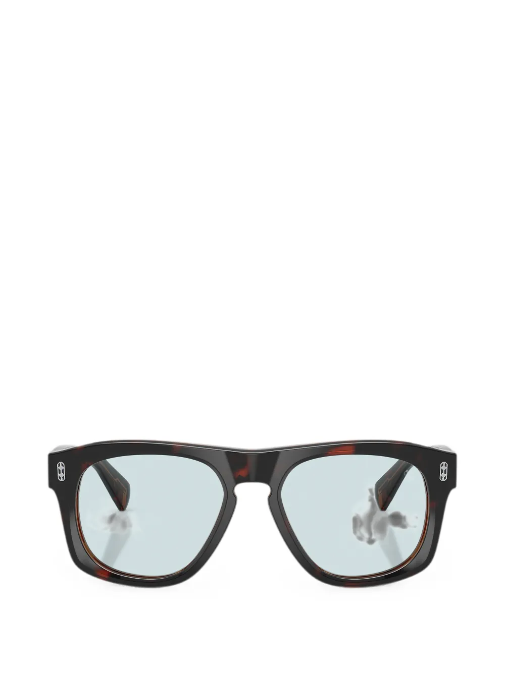 Brunello Cucinelli Zonnebril met schildpadschild-design Bruin