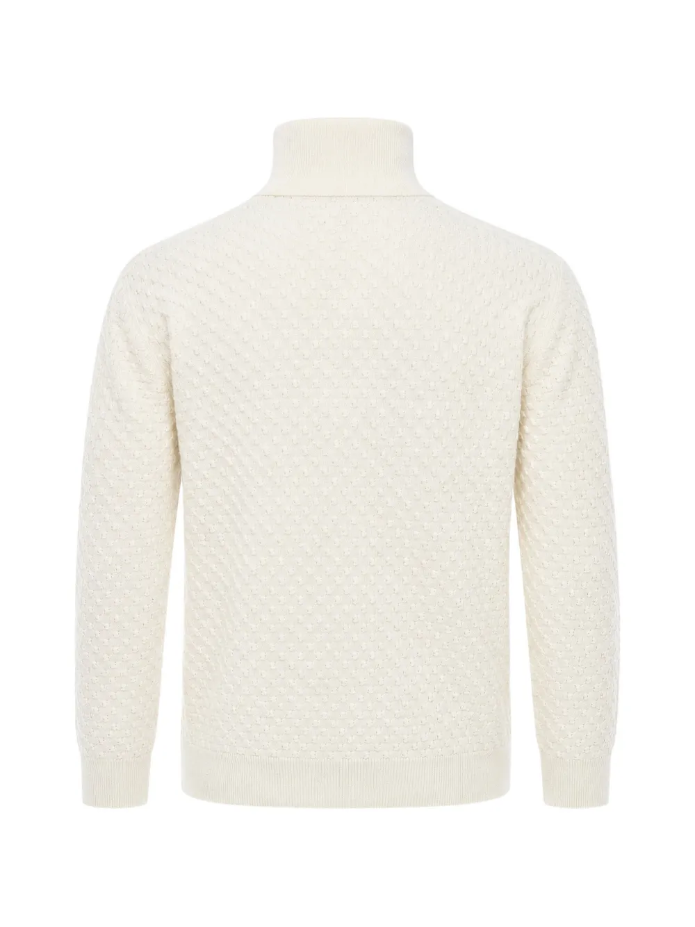Paolo Pecora Gebreide trui met textuur en knopen Beige