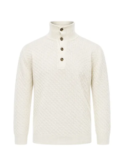 Paolo Pecora button-up textured-knit sweater