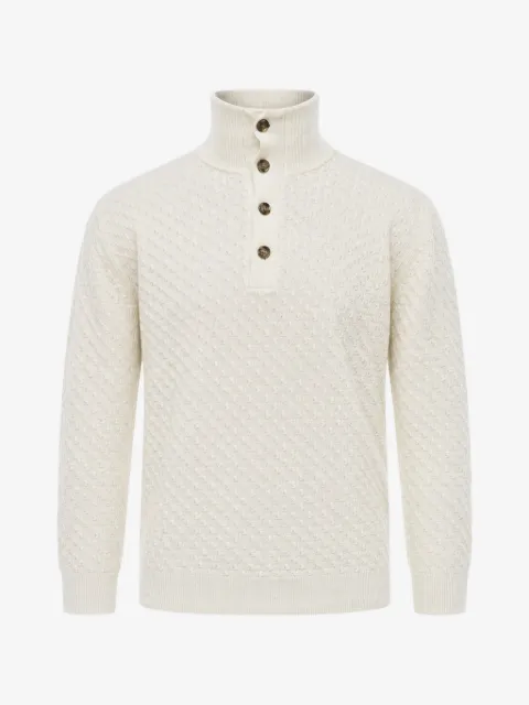 Paolo Pecora button-up textured-knit sweater