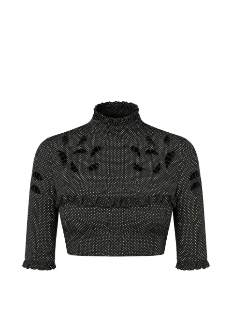 DSQUARED2 polka-dot cut-out top