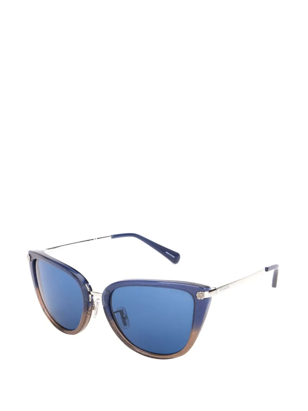 Coach Occhiali da sole cat-eye con glitter - Blu