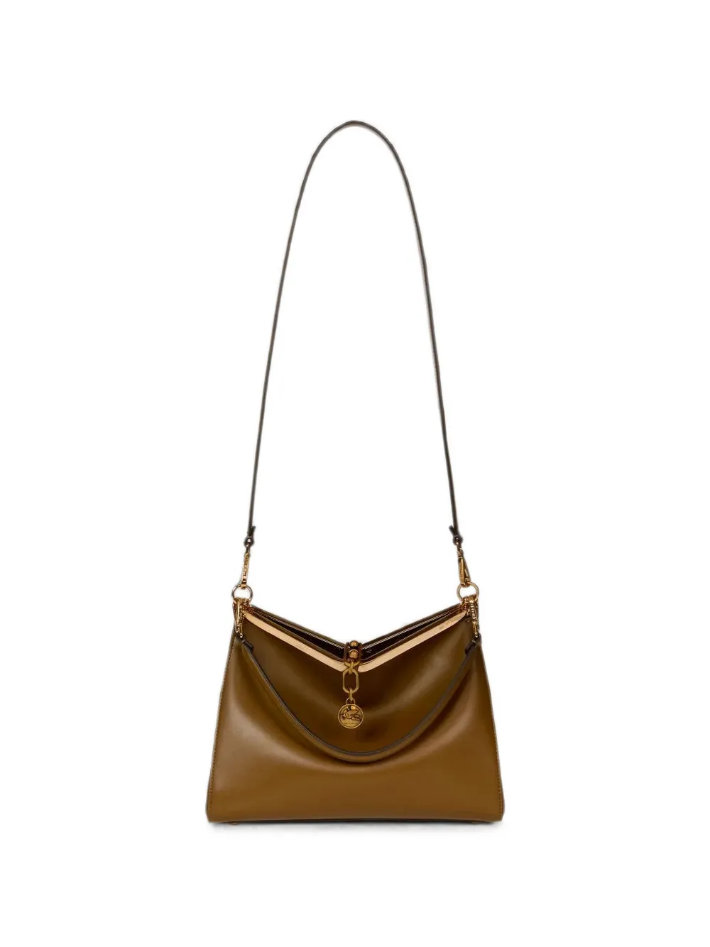 ETRO Vela raffia schoudertas Bruin