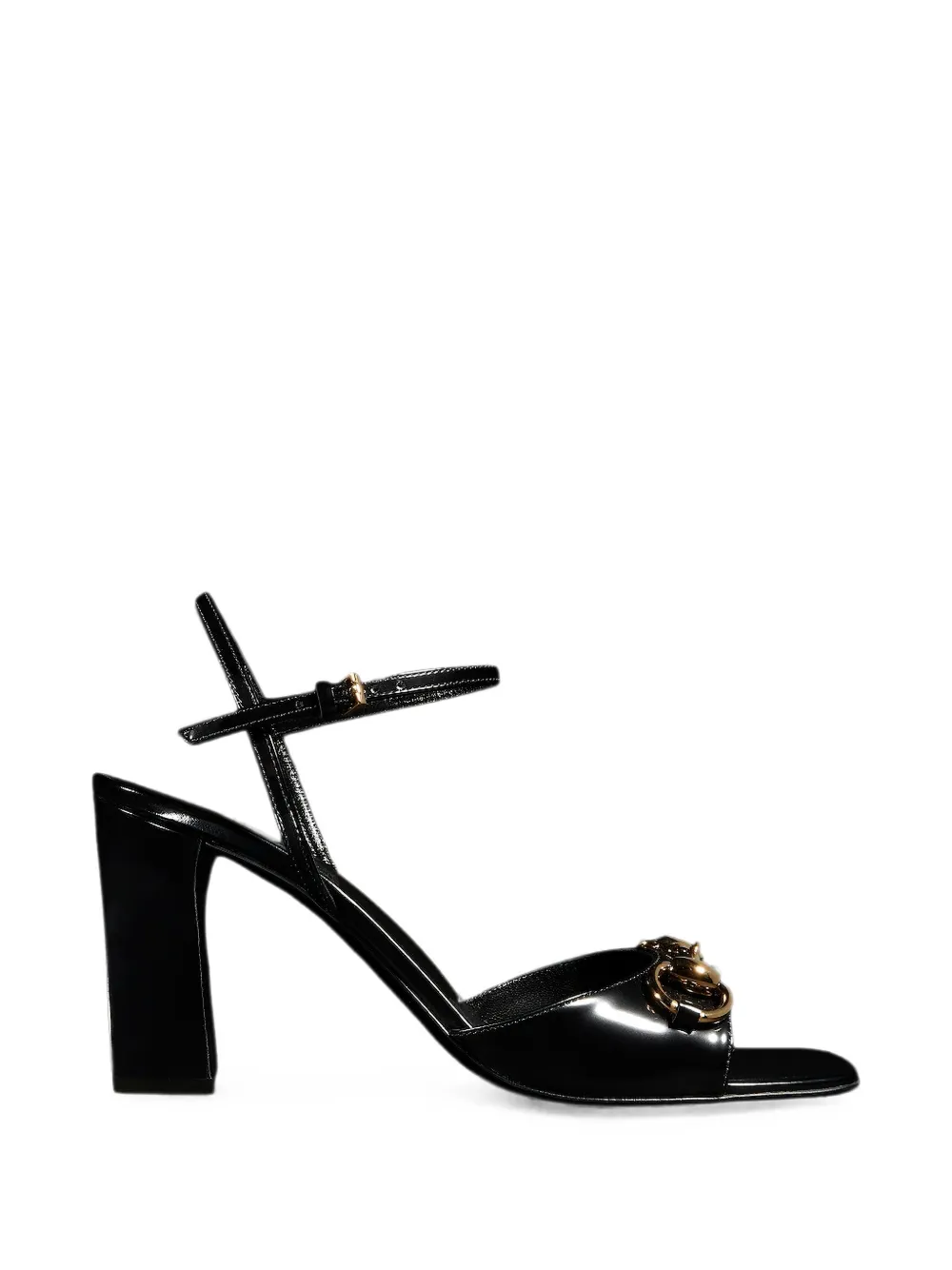 Gucci Horsebit sandalen met enkelbandje Zwart