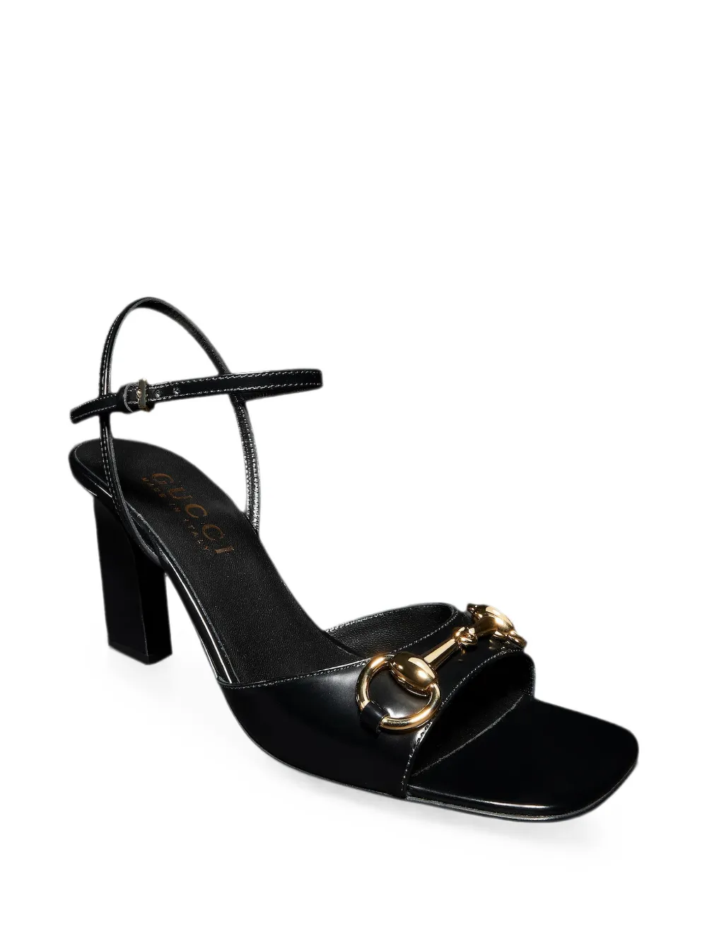 Gucci Horsebit sandalen met enkelbandje Zwart