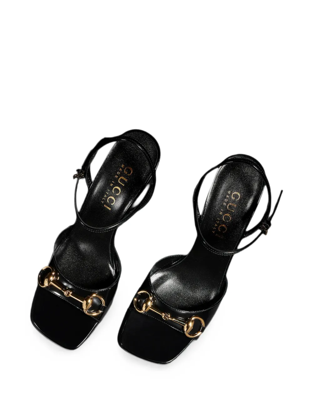 Gucci Horsebit sandalen met enkelbandje Zwart