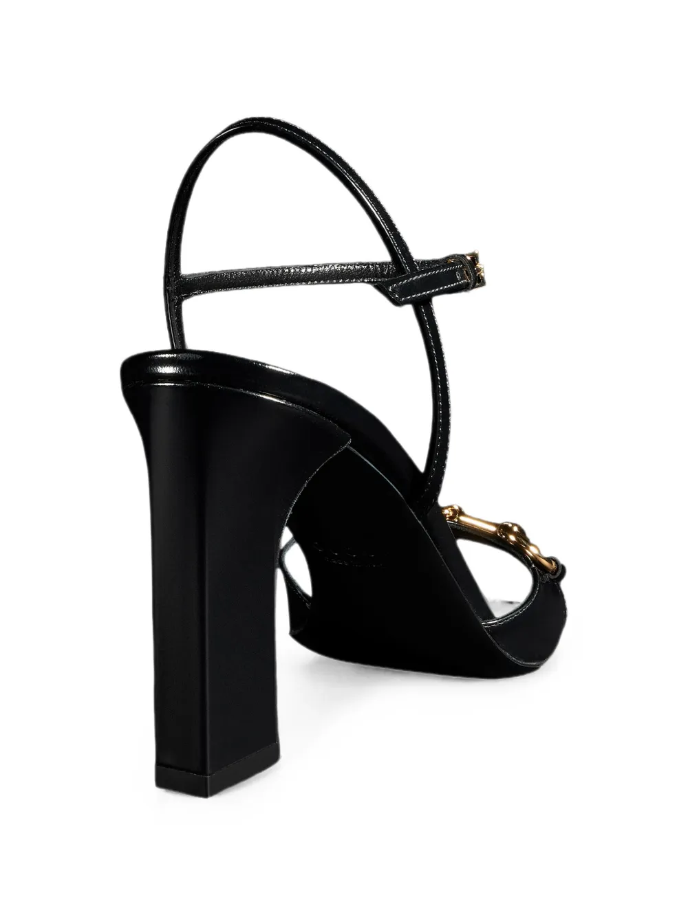 Gucci Horsebit sandalen met enkelbandje Zwart