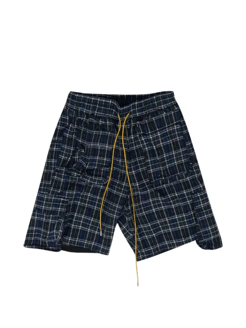 RHUDE plaid drawstring shorts