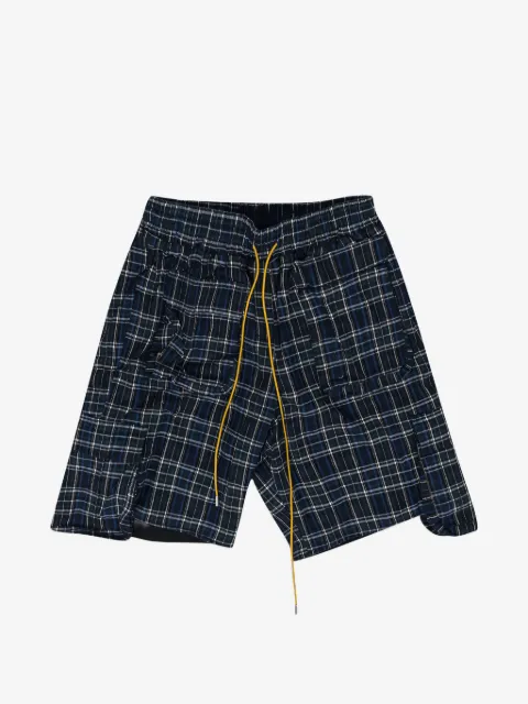RHUDE plaid drawstring shorts