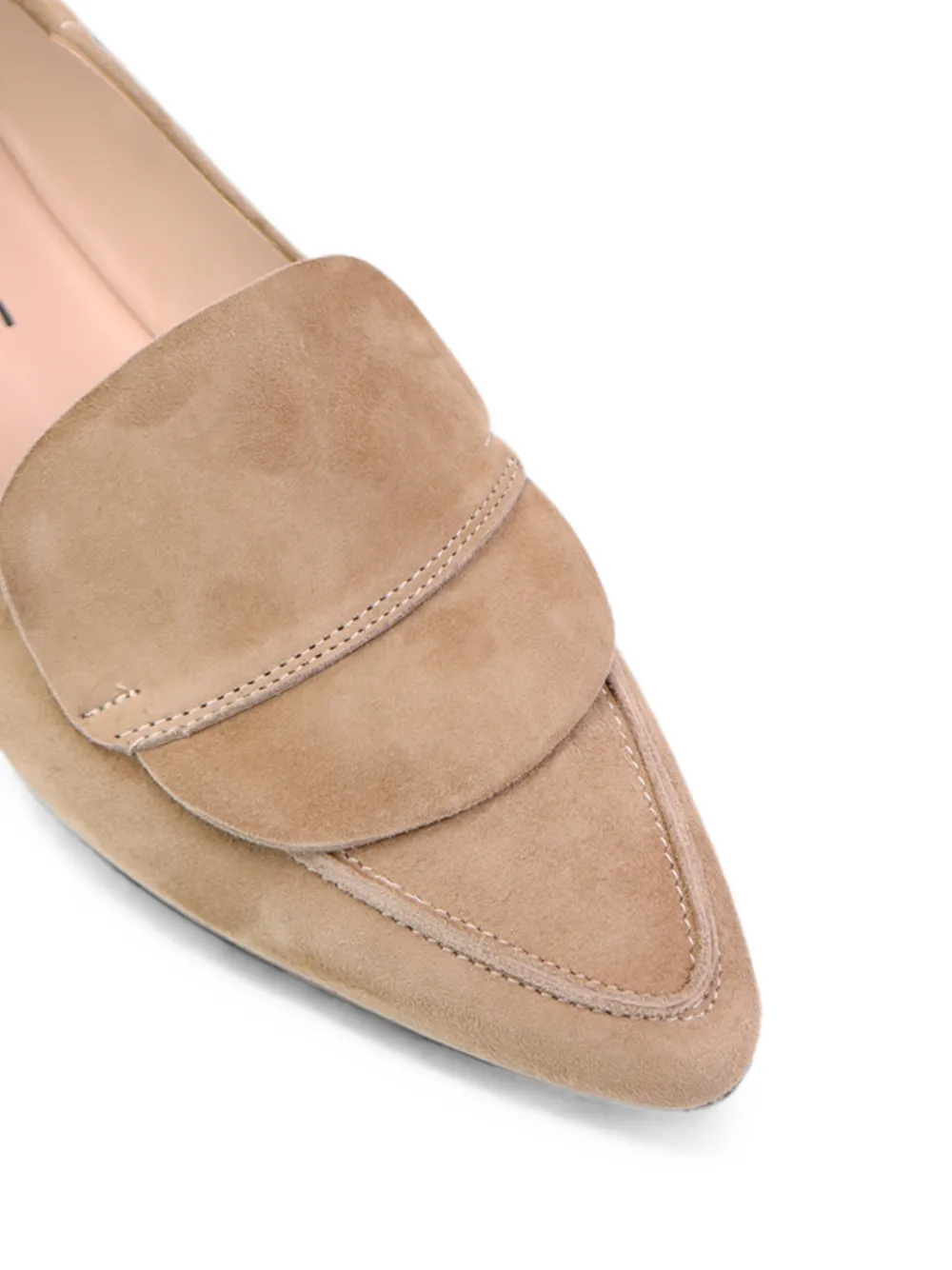 Notabene pointed-toe loafers Beige