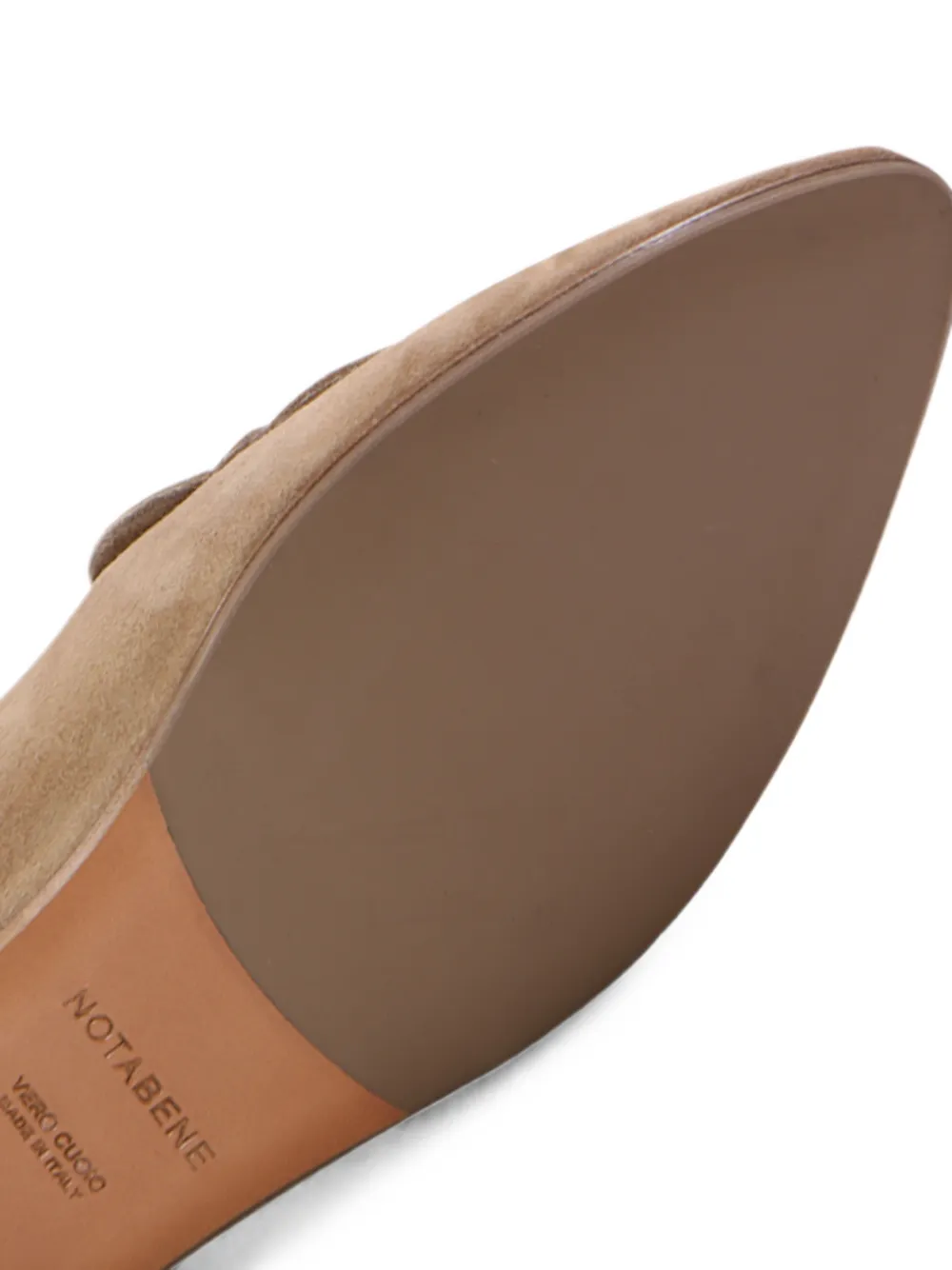 Notabene pointed-toe loafers Beige
