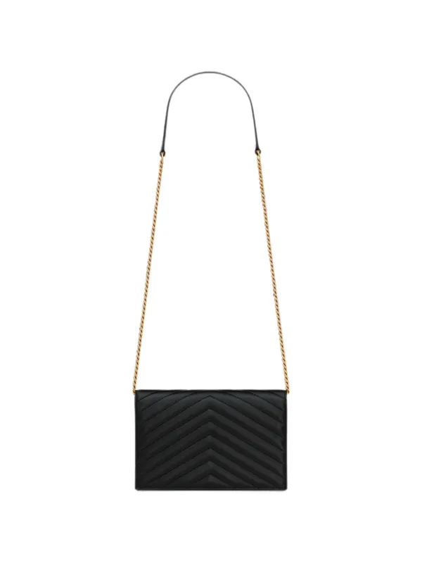 Saint Laurent カサンドラ キルティング クラッチバッグ | ブラック