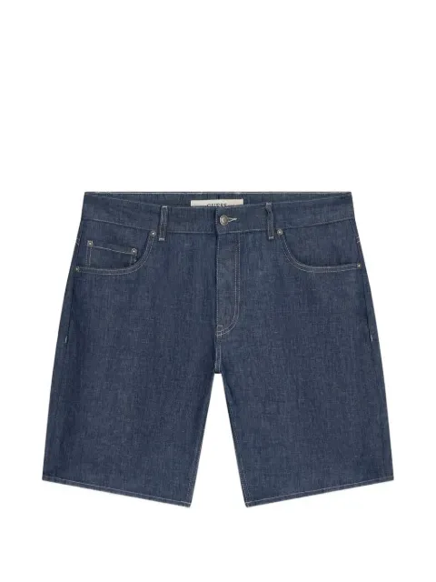 GUESS USA logo-patch denim shorts