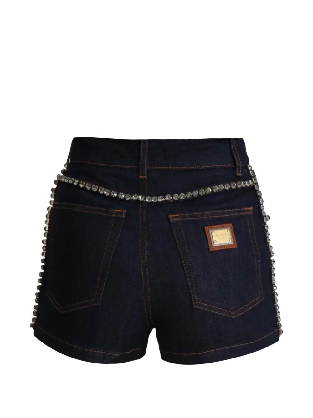 Dolce & Gabbana Spijkershorts verfraaid met kristal Blauw