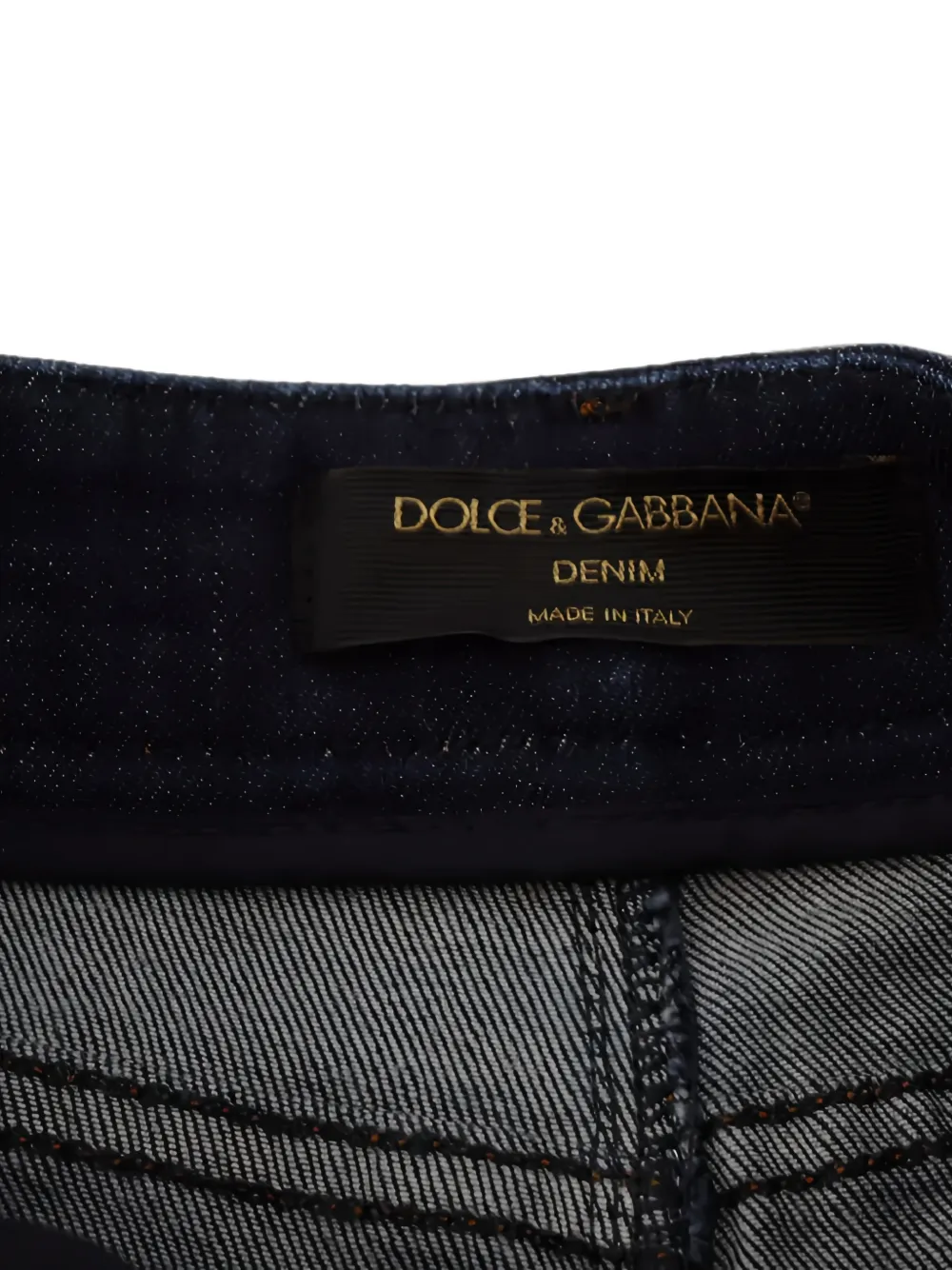 Dolce & Gabbana Spijkershorts verfraaid met kristal Blauw