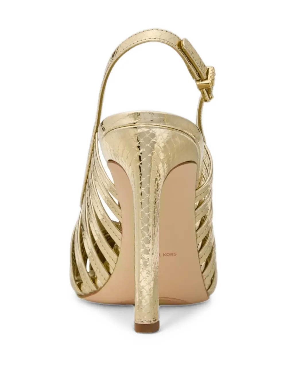 Michael Kors Leren gekooide sandalen Goud