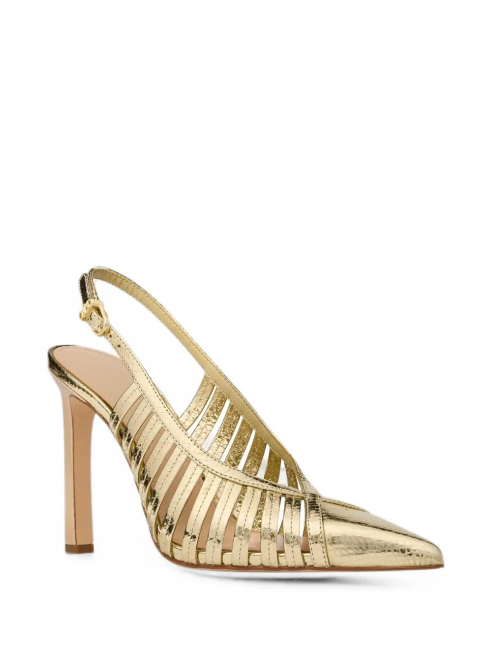 Michael Kors Leren gekooide sandalen Goud