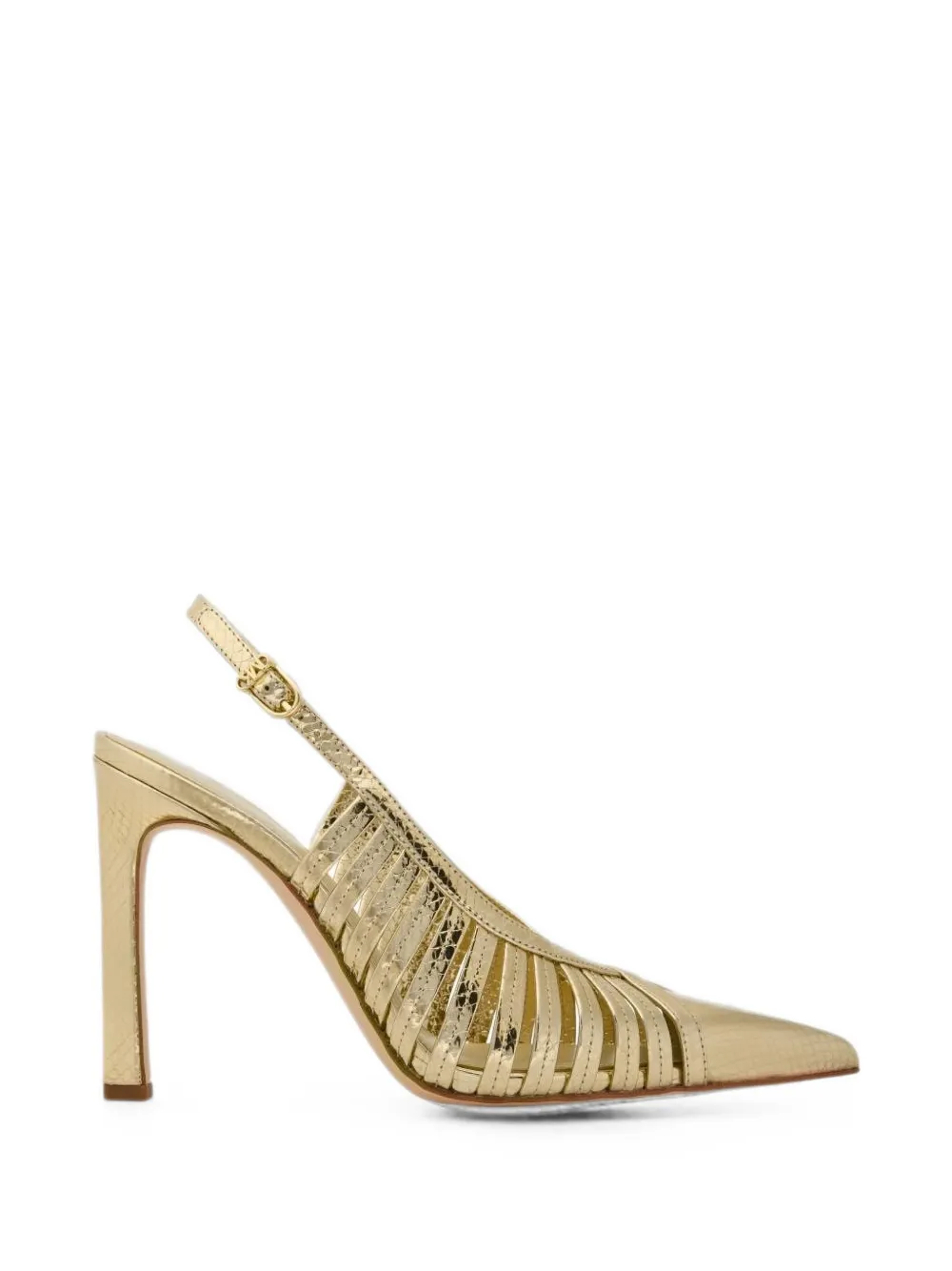 Michael Kors Leren gekooide sandalen Goud