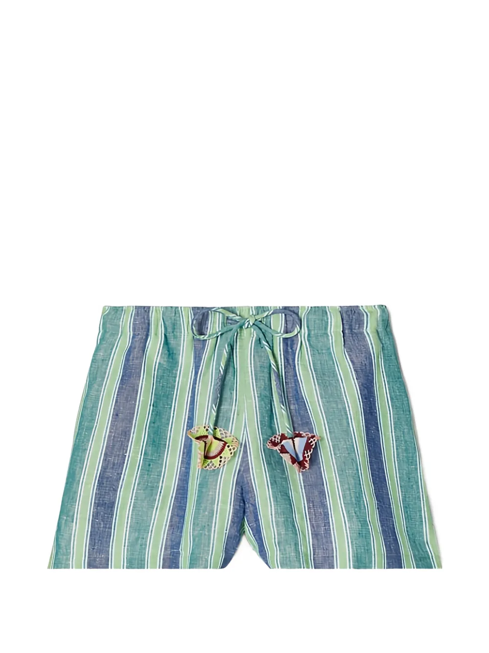 Tory Burch Gestreepte shorts Blauw