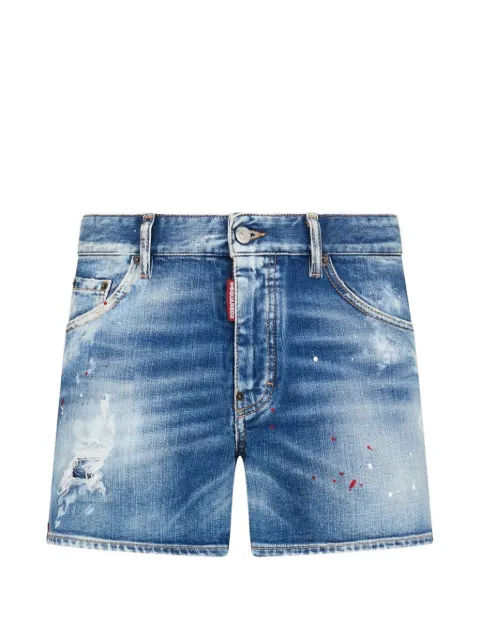 DSQUARED2 distressed paint-splatter shorts