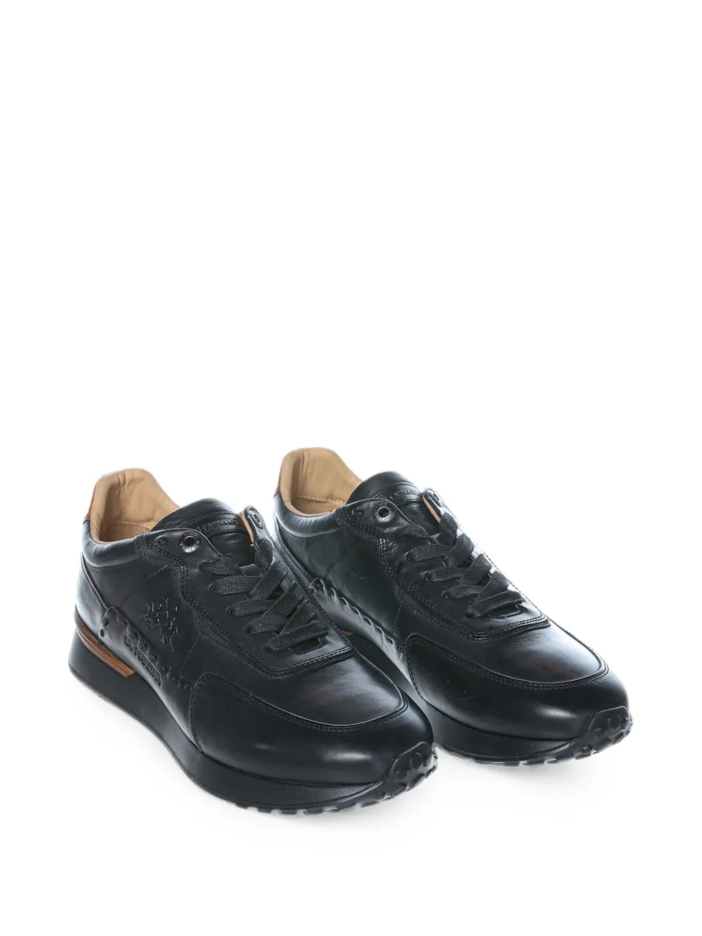 La Martina Sneakers met leren vlakken Zwart