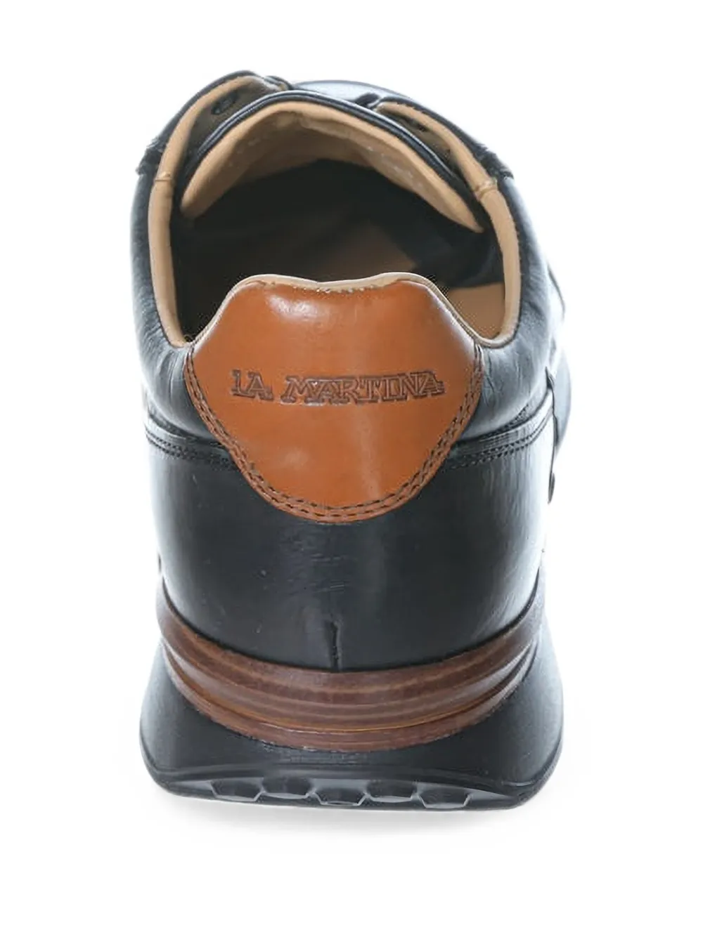 La Martina Sneakers met leren vlakken Zwart