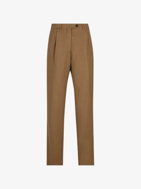 Prada pleated virgin-wool trousers