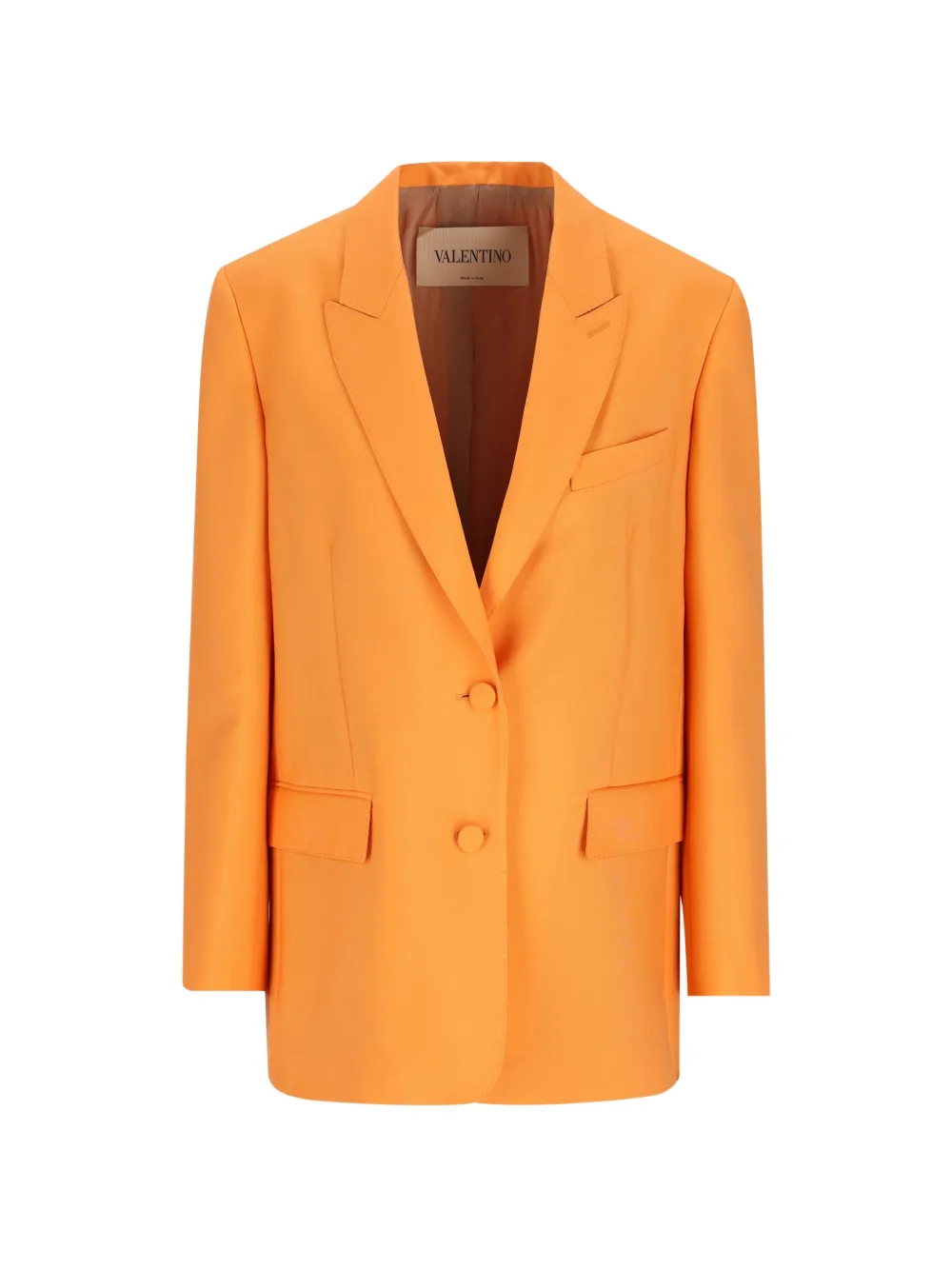 Valentino Garavani single-breasted patch-pocket blazer - Orange