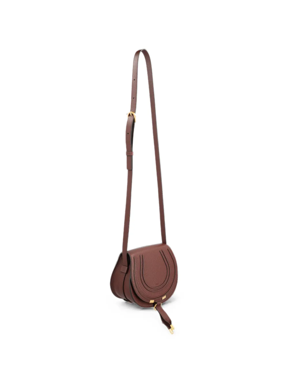 Chloé Marcie leren shopper Bruin