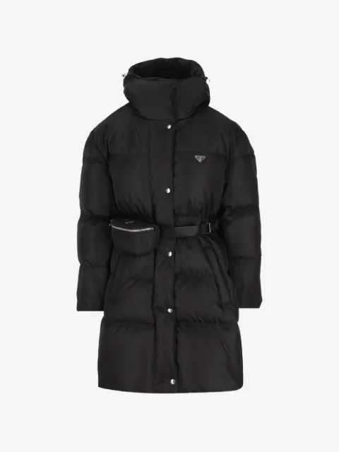 Prada Re-Nylon belted padded coat