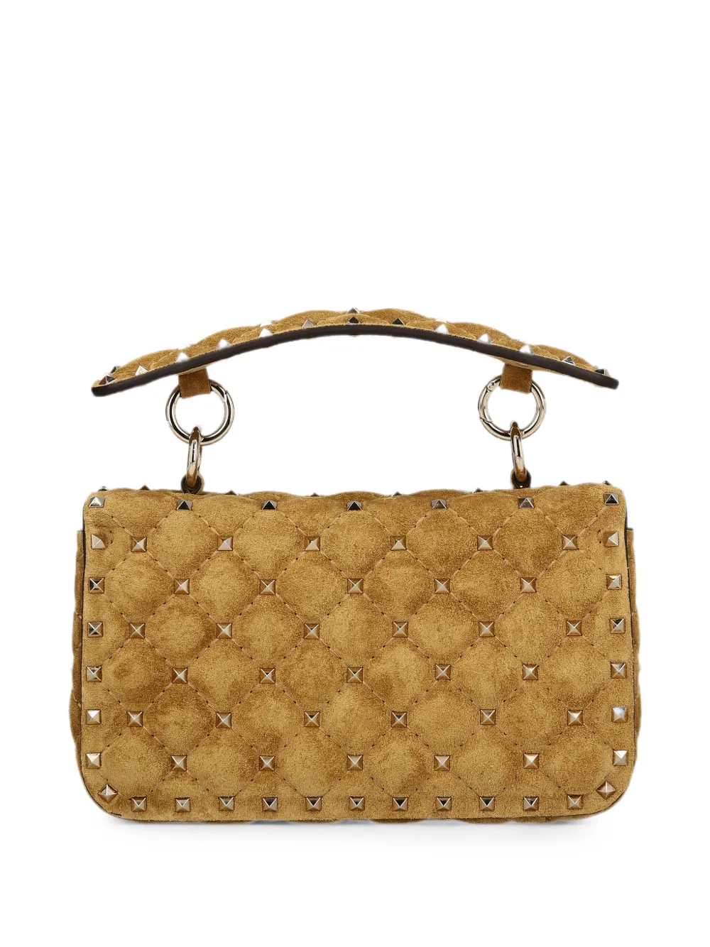 Valentino Garavani Kleine Garavani Rockstud Spike suède tas Beige