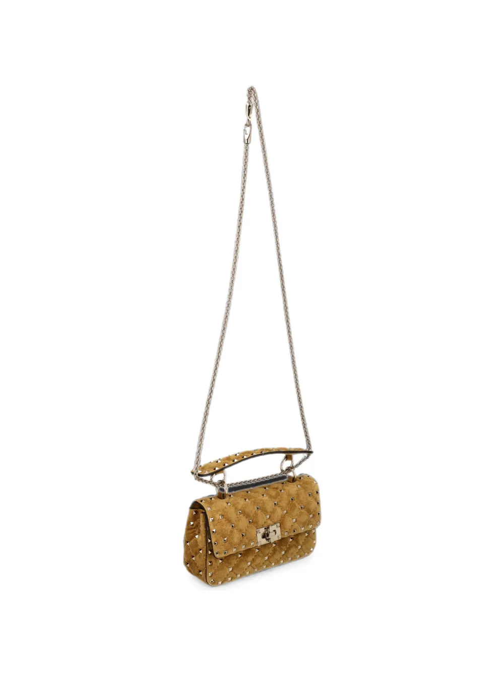 Valentino Garavani Kleine Garavani Rockstud Spike suède tas Beige