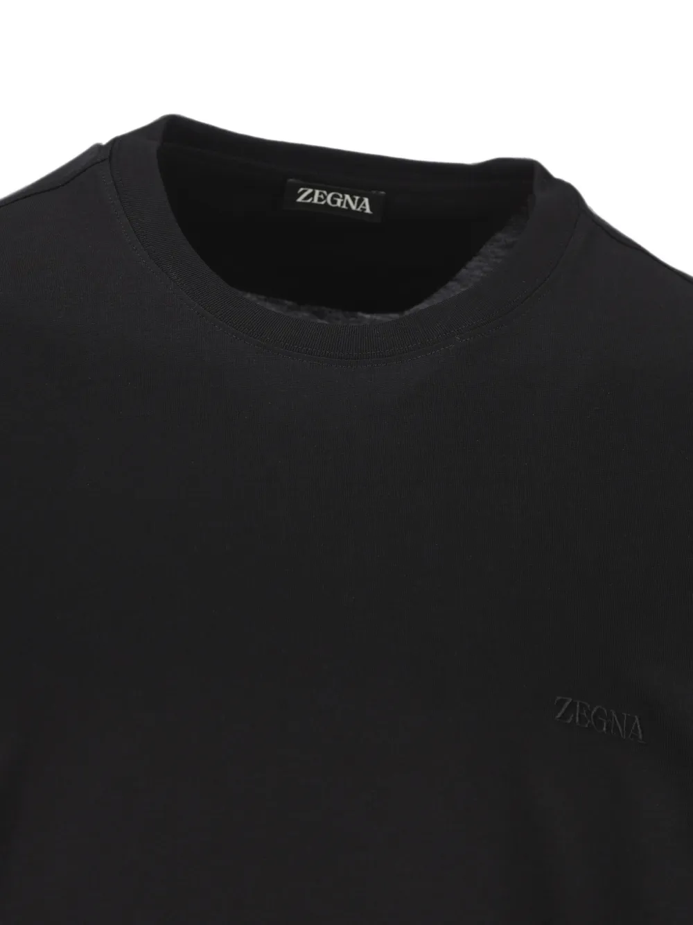 Zegna T-shirt met geborduurd logo Zwart
