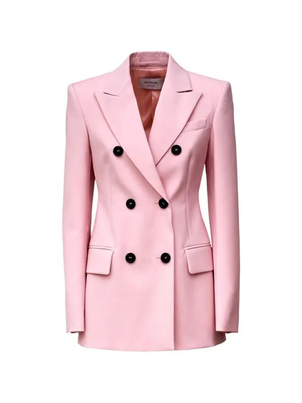 Sportmax Adamo Double-breasted Blazer in Pink