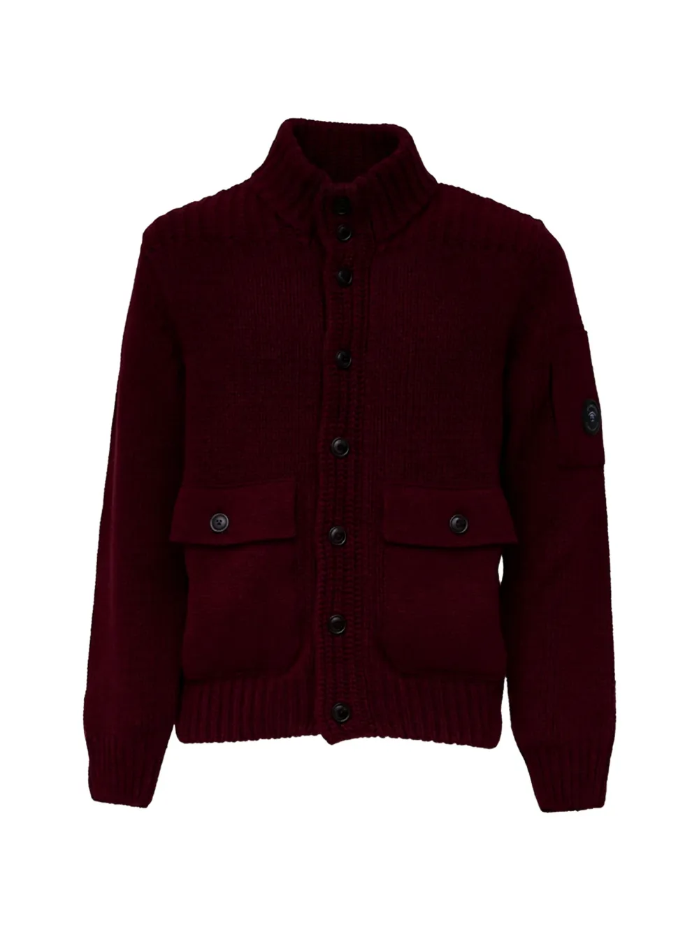 C.P. Company Lens button-up cardigan - Rosso