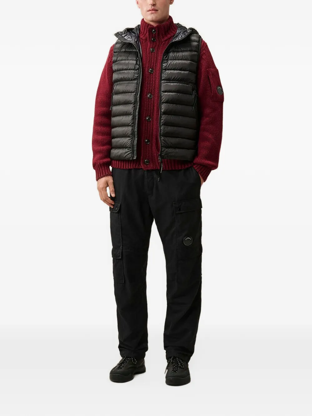 C.P. Company Lens vest met knopen Rood