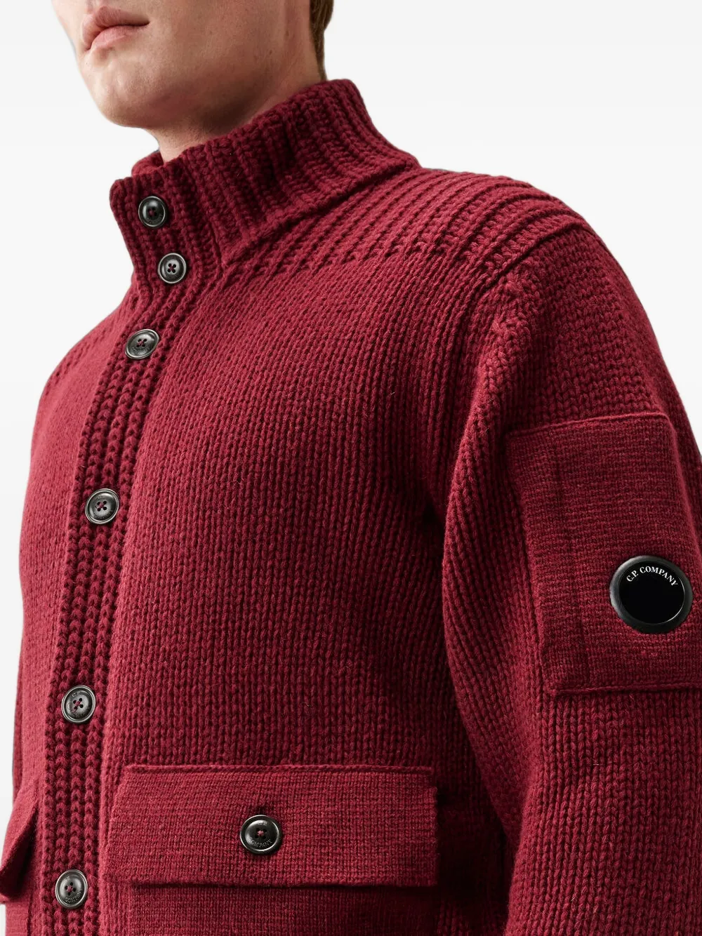 C.P. Company Lens vest met knopen Rood