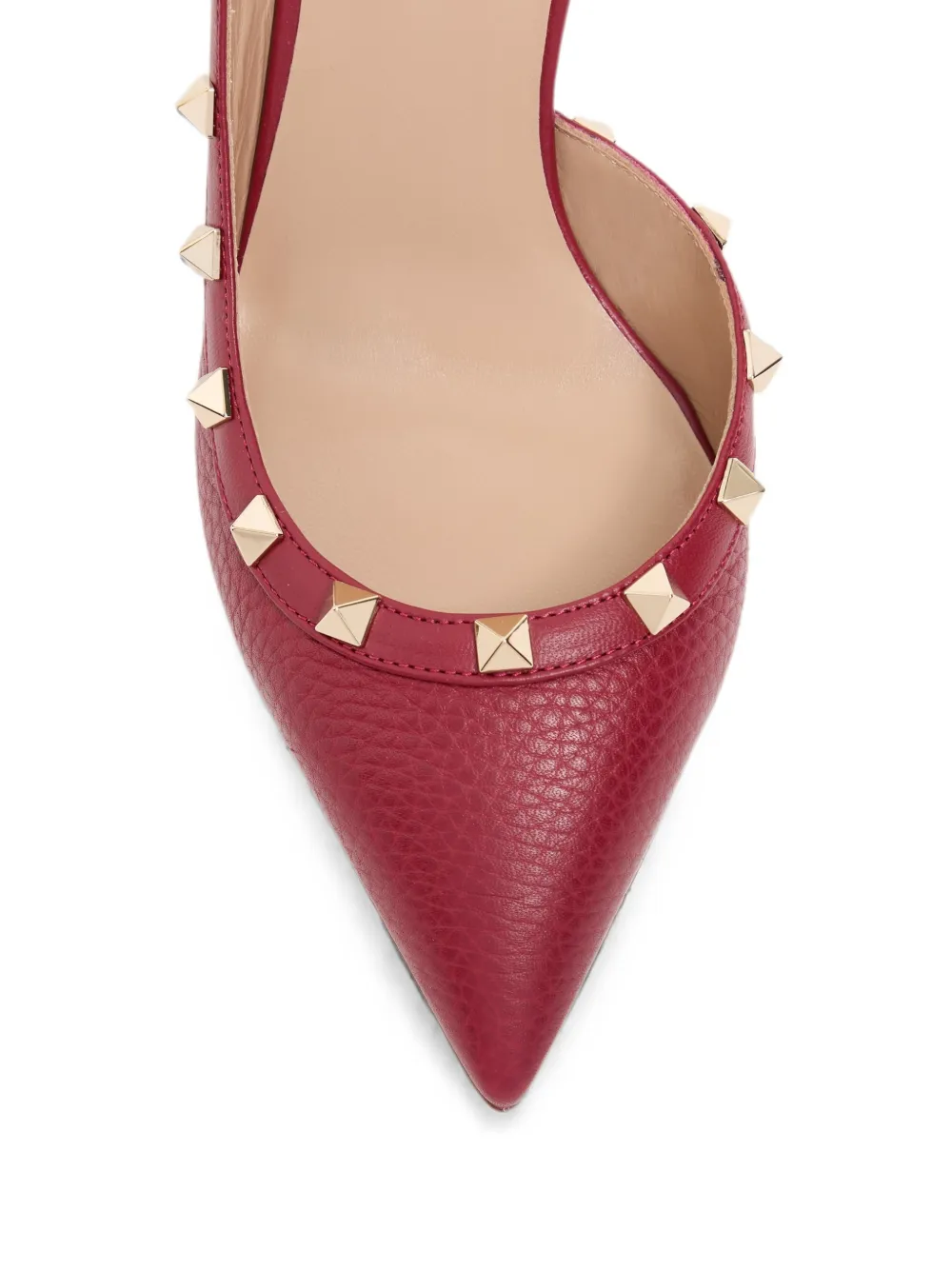 Valentino Garavani Rockstud slingback in elk-print calfskin pumps Rood