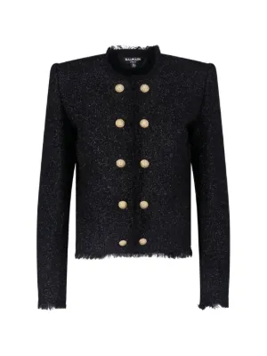 Balmain ツイードジャケット | ブラック | FARFETCH JP