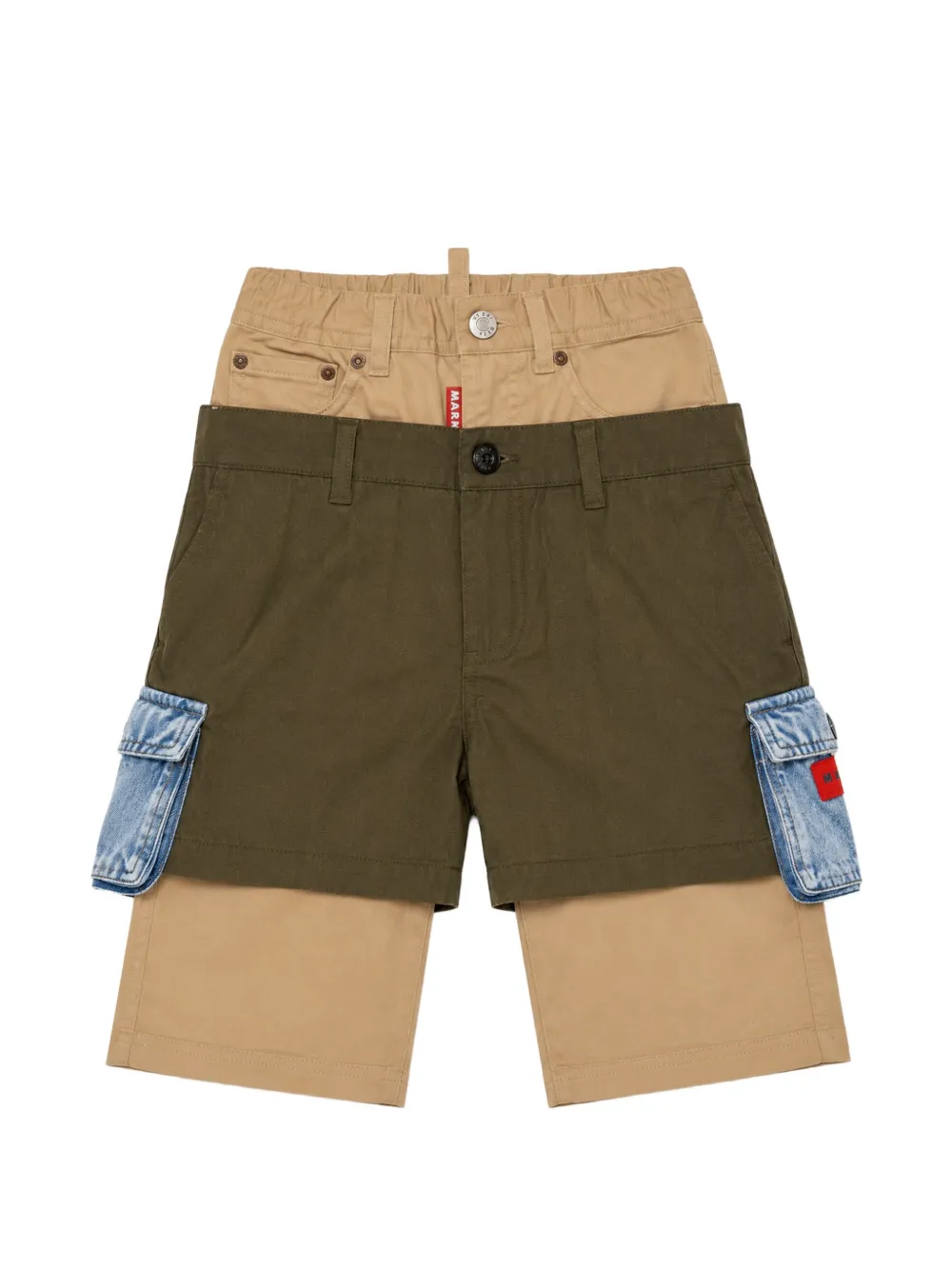 DSQUARED2 KIDS layered-design trousers - Grün