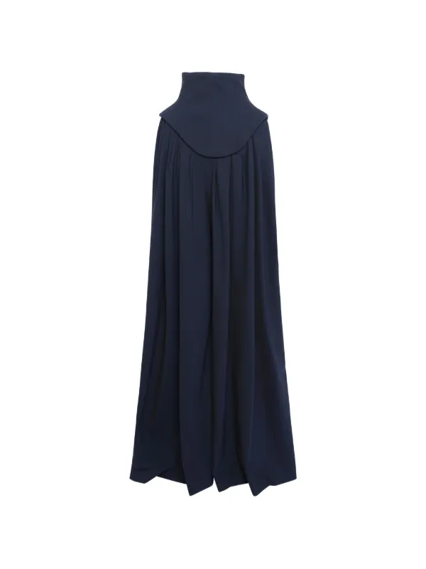 A.W.A.K.E. Mode Basque Pleated Trousers in Blue