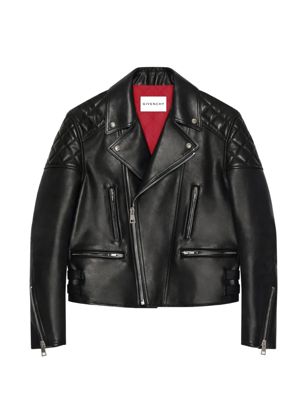 Givenchy Leren shirtjack met rits Zwart