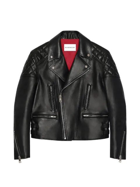 Givenchy zipped biker blouson in leather