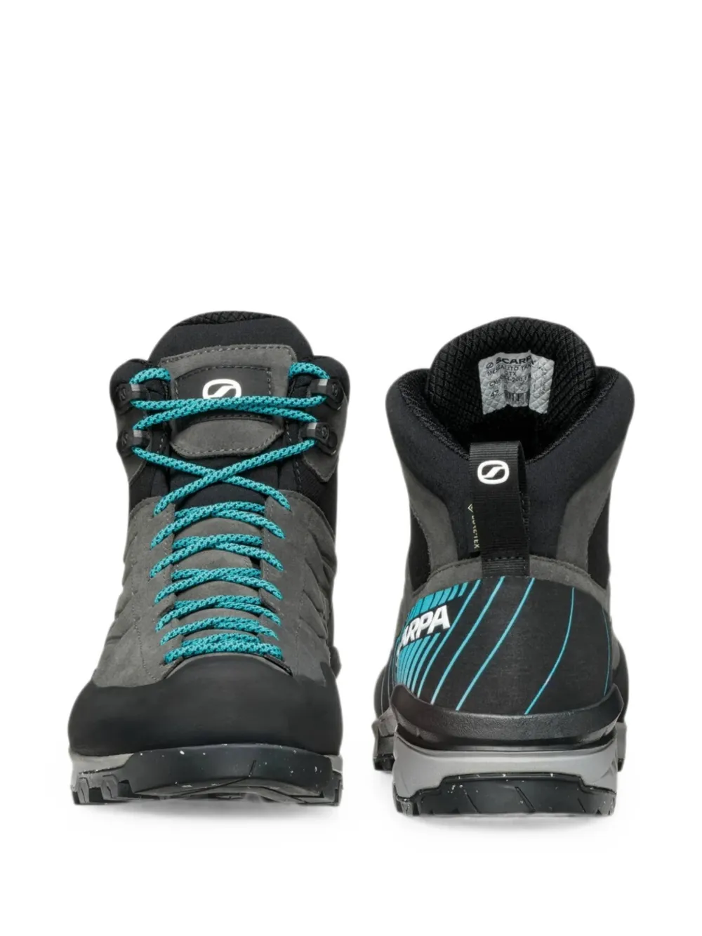SCARPA high-top panelled hiking boots Grijs