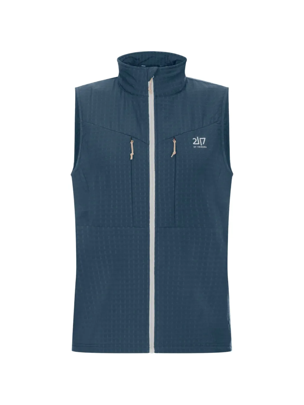 2117 of Sweden textured zip-up gilet - Blau