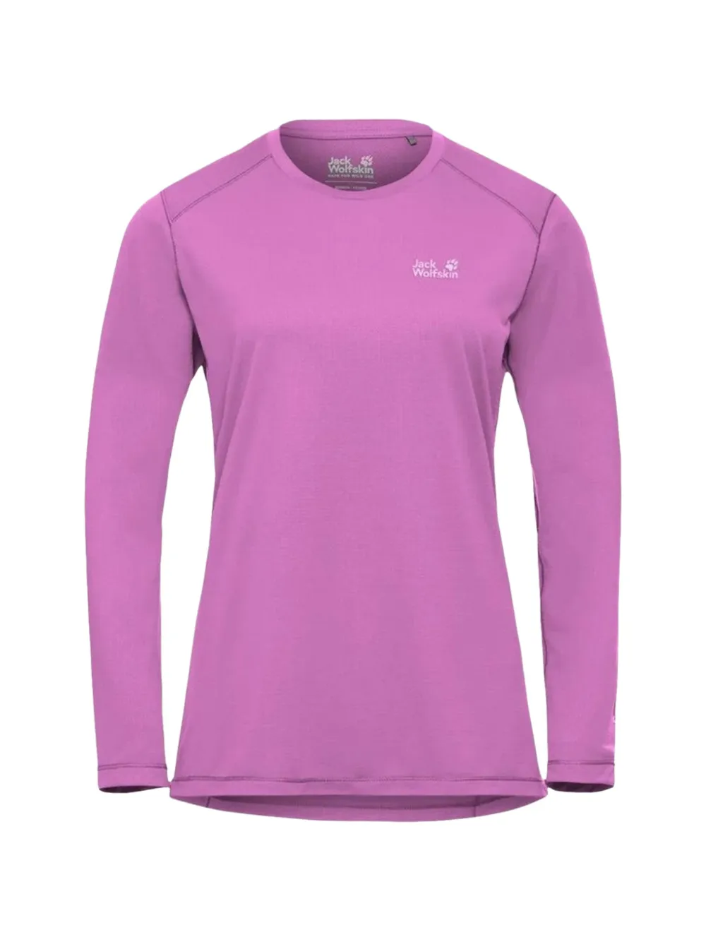 JACK WOLFSKIN long-sleeve logo-print T-shirt - Rosa