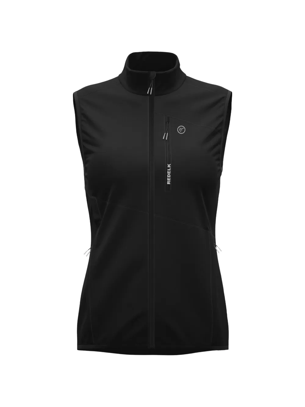 REDELK Halla logo-print zip-up gilet - Schwarz
