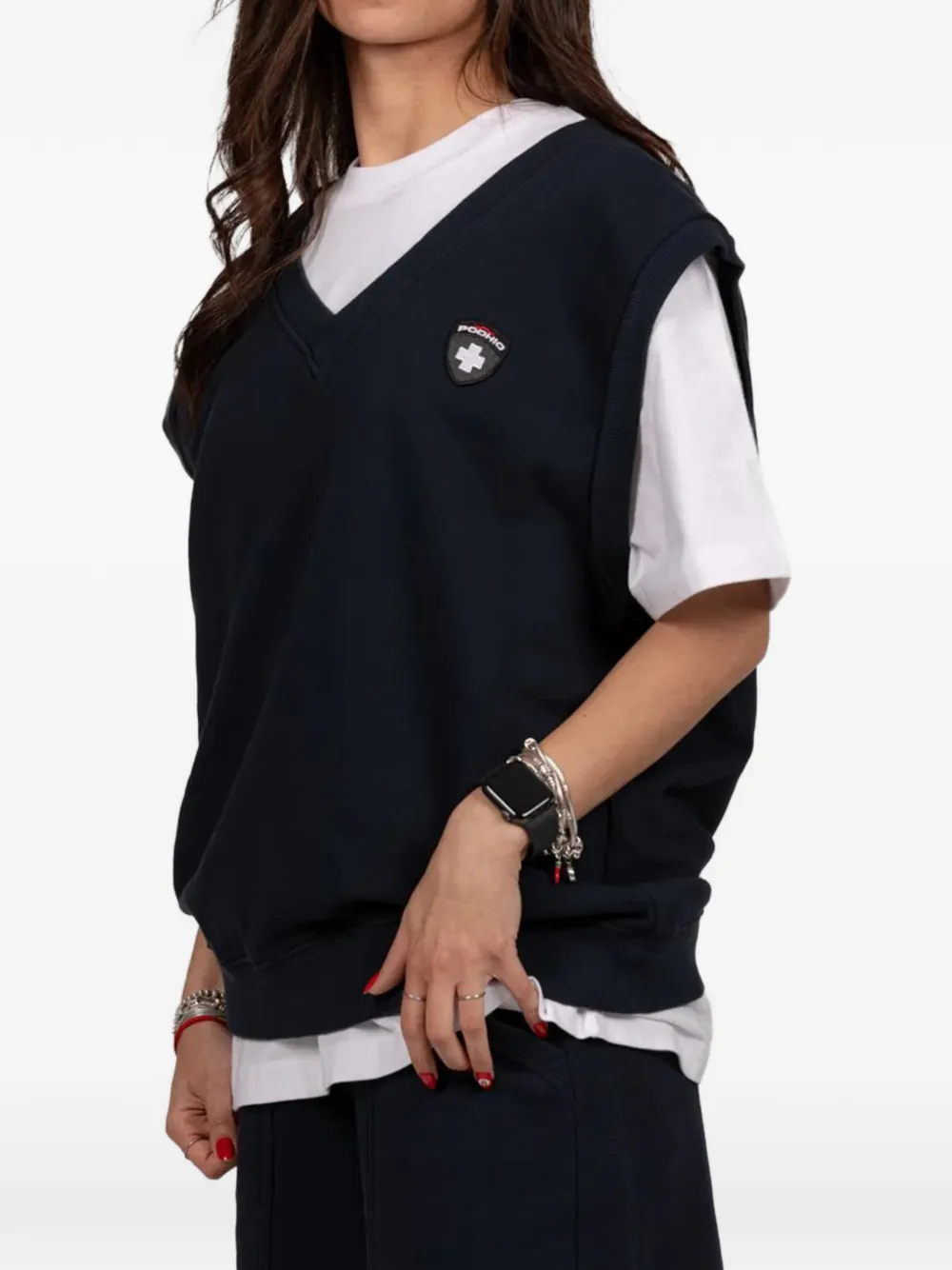 PODHIO Hemd met logopatch Blauw